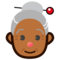 Old Woman - Medium Black emoji on Emojidex